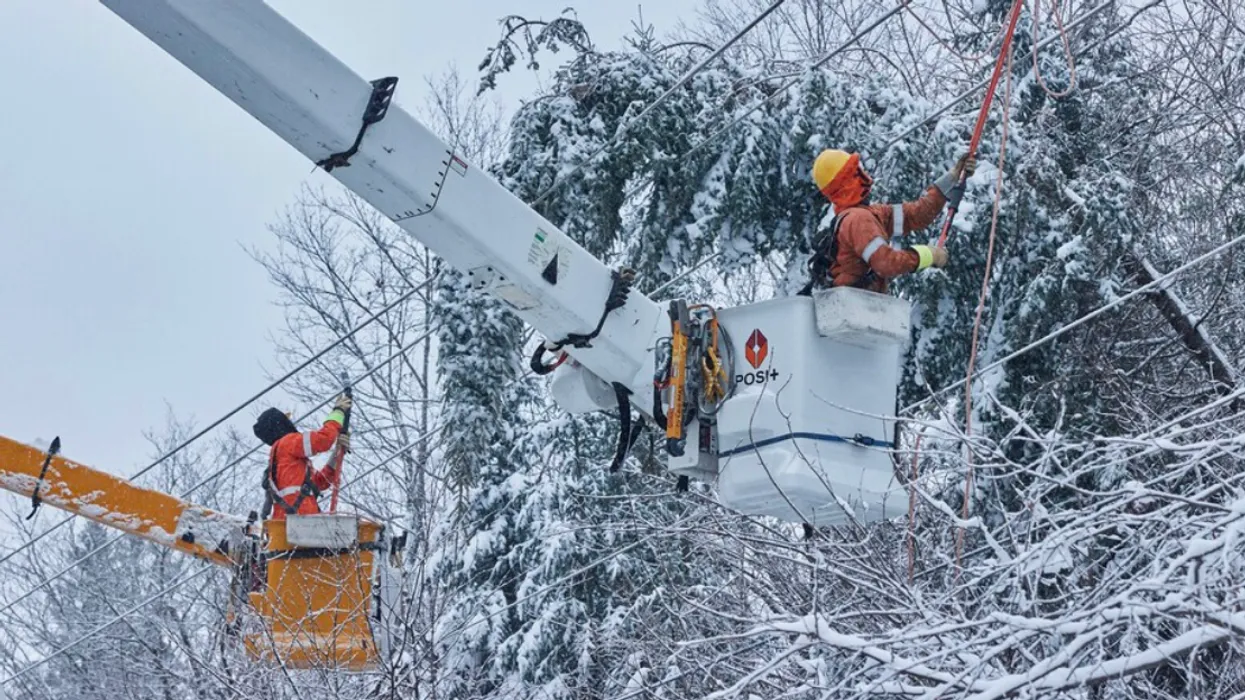 Wohnhaus in Québec, betroffen von einem Stromausfall im Winter